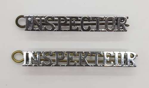 Pair of Post Office Inspector name badges - as per scan