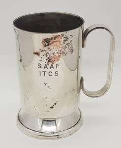 South African Airforce mug with SAAF ITCS inscription - as per photo