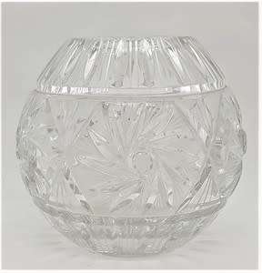 WWII Czechkoslovakian 8 point star crystal bowl as per photo