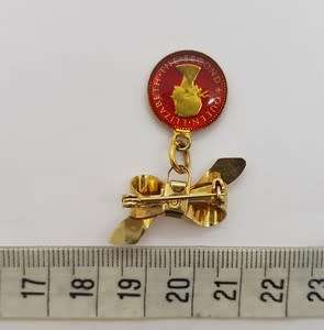 Vintage 1957 3-Pence (Rhodesia and Nyasaland) Brooch Queen Elizabeth II as per photo