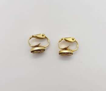 Vintage Gold Plated Cameo Clip-On Earrings as per photo