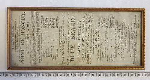 1802 Kelso Theatre Program in Frame - Ephemera - PRICE REDUCED