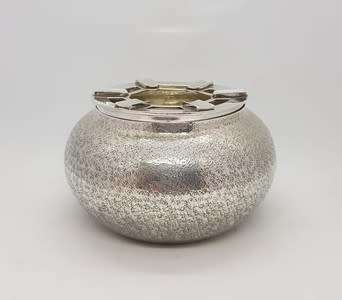 Japanese silver ashtray - 8 x 11cm - as per photi