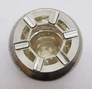 Japanese silver ashtray - 8 x 11cm - as per photi