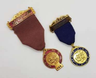 Pair of WP Agricultural Society medallions as per scan