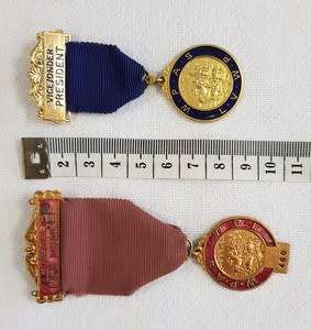 Pair of WP Agricultural Society medallions as per scan