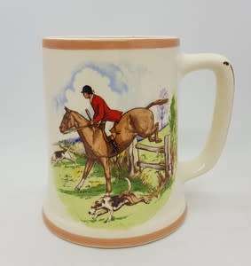 English hunting scenes, Ambassador ware, England beer mug - as per photo