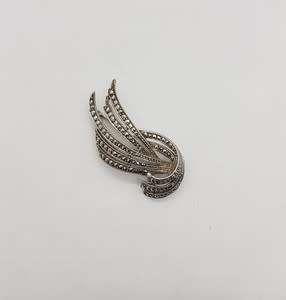 Sterling silver marcasite brooch 9.8g as per photo