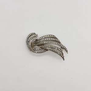 Sterling silver marcasite brooch 9.8g as per photo