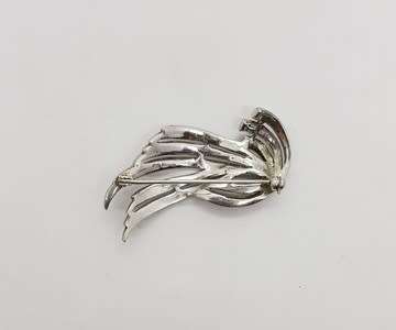 Sterling silver marcasite brooch 9.8g as per photo