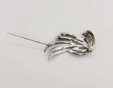 Sterling silver marcasite brooch 9.8g as per photo