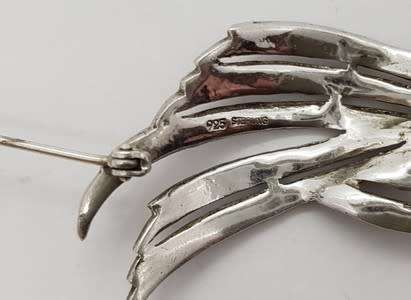 Sterling silver marcasite brooch 9.8g as per photo