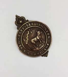 Suid Afrikaanse Nederduits Gerformeerde Sending Kerk Brigade Cap Badge as per photo