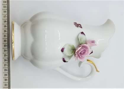 Vintage porcelain Kingsway hand painted jug,  height 17cm as per photo