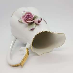 Vintage porcelain Kingsway hand painted jug,  height 17cm as per photo
