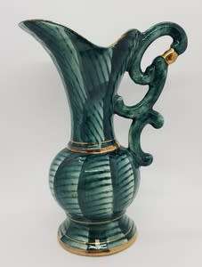 Pair of handpainted porcelain jugs height 20cm as per photo