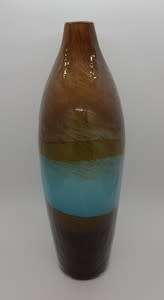Antique handmade blown glass vase height 33cm as per photo