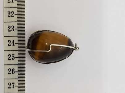Sterling silver necklace with Tiger`s eye pendant as per photo