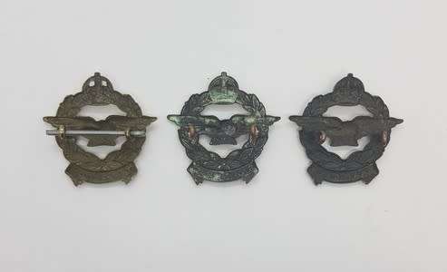 Lot of 3 Different Coloured WWII SA Airforce Cap Badges as per photo
