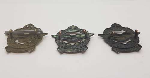 Lot of 3 Different Coloured WWII SA Airforce Cap Badges as per photo