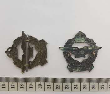 Lot of 3 Different Coloured WWII SA Airforce Cap Badges as per photo