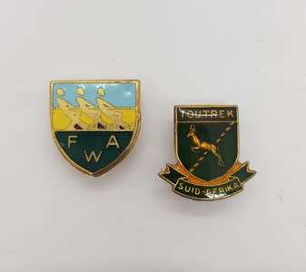 Lot of 2 Toutrek pin badges as per photo