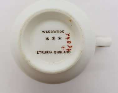 Small Wedgwood cup and saucer - some paint fade  - as per photo