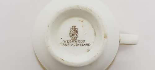 Small Wedgwood cup and saucer - some paint fade  - as per photo