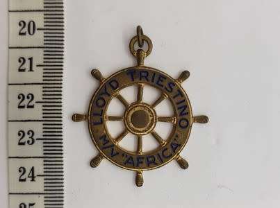 Lloyd Triestino mv Africa souvenir pendant as per photo