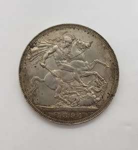 1894 British crown in AU condition - as per scan