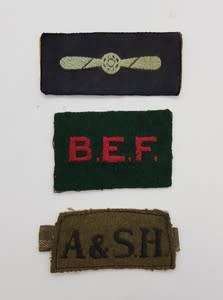 British Expedition Force Cloth Badges as per photo