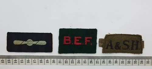 British Expedition Force Cloth Badges as per photo