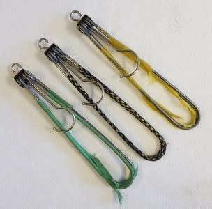 Set of 3 fold up hangers in leather travel bag - as per photo