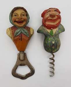 Pair of vintage wooden corkscrew and openers made by Bezau - as per photo
