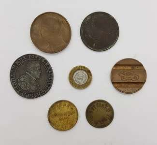 Lot of 7 different tokens as per photo