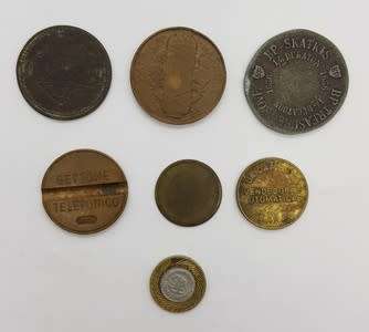 Lot of 7 different tokens as per photo