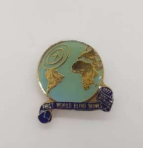 First World blind bowls 1977 badge - as per photo