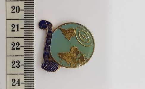 First World blind bowls 1977 badge - as per photo