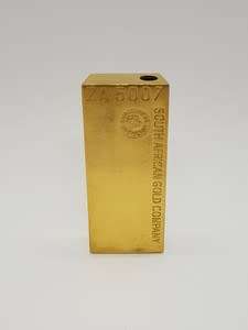 Electronic Ronson lighter shaped as a gold bar - as per photo