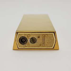 Electronic Ronson lighter shaped as a gold bar - as per photo