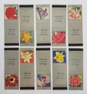 Lot of 10 Hunt`s Heavenly Peaches flat matchbooks - as per photo