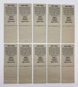 Lot of 10 Hunt`s Heavenly Peaches flat matchbooks - as per photo