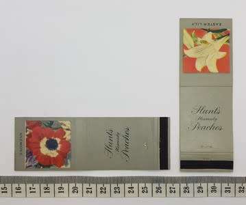 Lot of 10 Hunt`s Heavenly Peaches flat matchbooks - as per photo