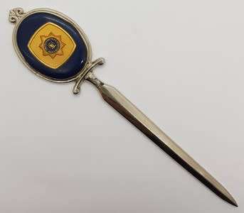 Letter opener previously belonged to Brigidier J. H. Venter of SAP as per  photo