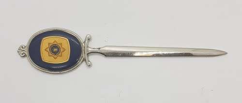 Letter opener previously belonged to Brigidier J. H. Venter of SAP as per  photo
