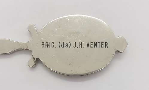 Letter opener previously belonged to Brigidier J. H. Venter of SAP as per  photo