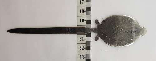 Letter opener previously belonged to Brigidier J. H. Venter of SAP as per  photo