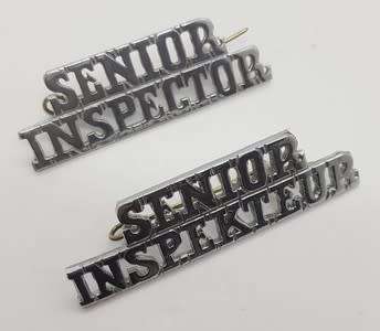 SAR pair of Senior Inspector and Senior Inspekteur name badges as per photo