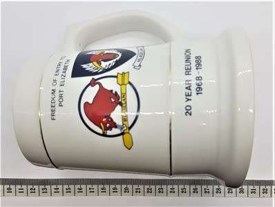 Hlaselani Freedom of entry to Port Elizabeth 20 Year reunion 1968 - 1988 beer mug - as per photo
