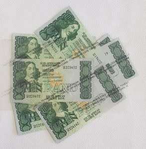 Lot of 9 Gerhard de Kock R10 Banknotes - excellent condition as per photo